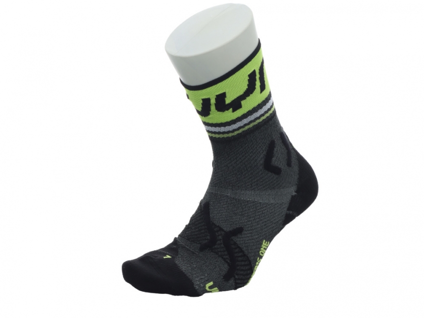 UYN Man Short Socks Lime/Black S100271-E077